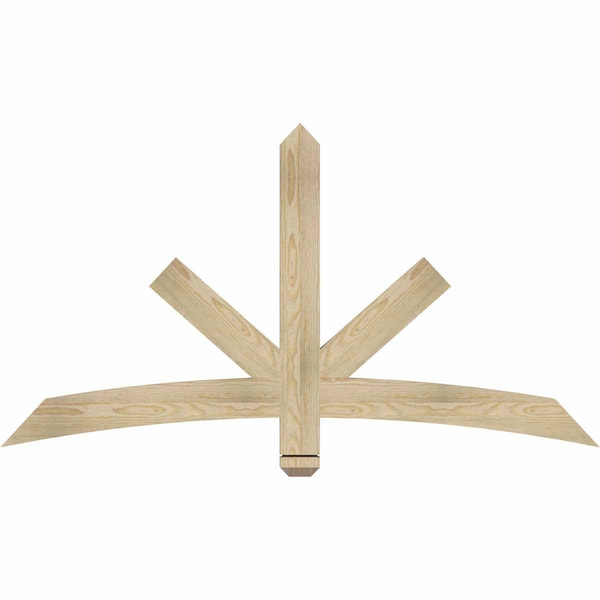 Ekena Millwork Alberta Rough Sawn Timber Gable Bracket, Douglas Fir, 60"W x 32"H x 2"D x 4"F, 13/12 Pitch GBW060X32X0204ALB00RDF - main